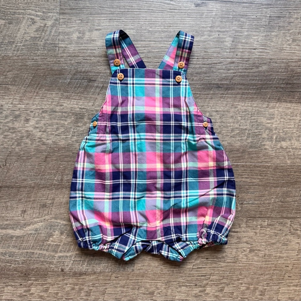 NWOT Janie and Jack Plaid Overalls